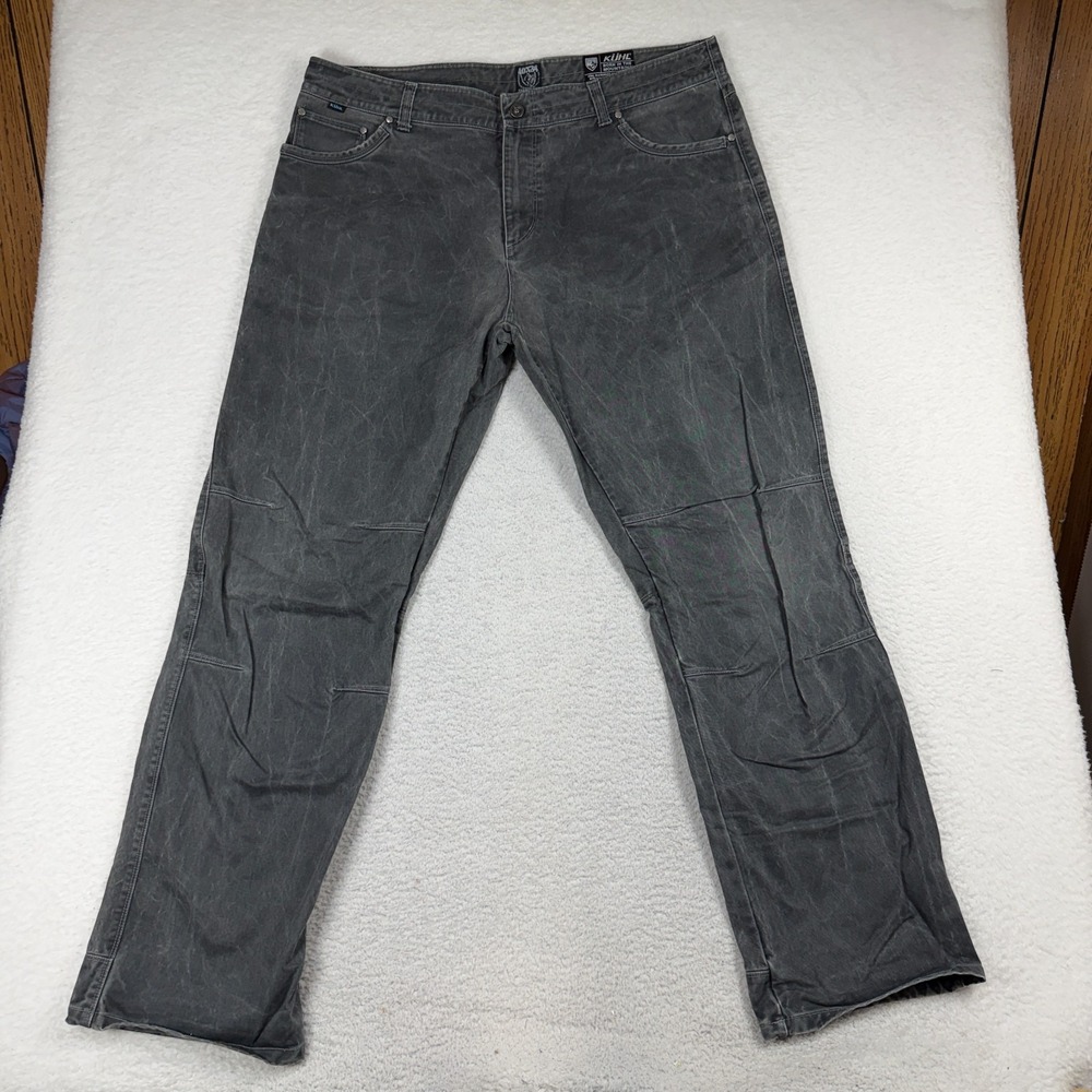 Kuhl Rydr Pants Mens 40x34 Gray Vintage Patina Dye Canvas Outdoors Work Hike